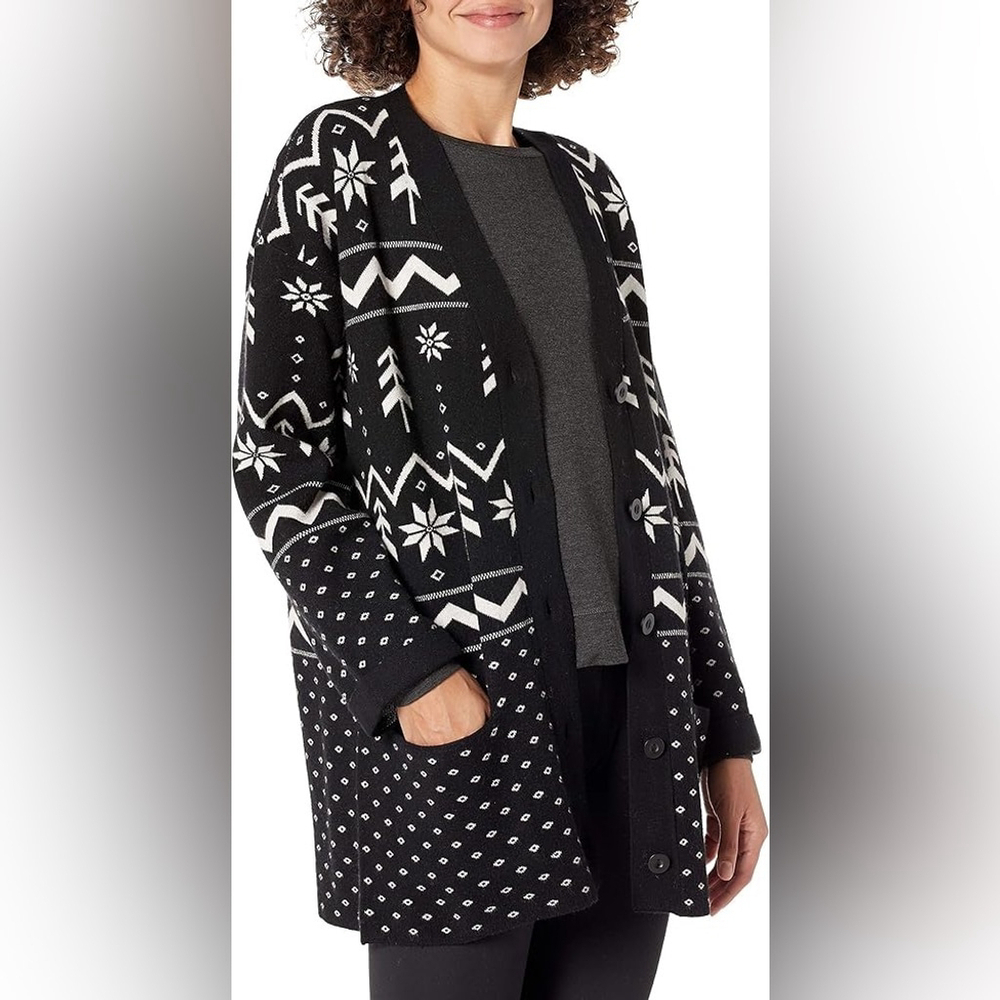 PJ Salvage Women's Loungewear Alpine Nights Cardigan warm comfy cabin sz sm - Picture 3 of 11